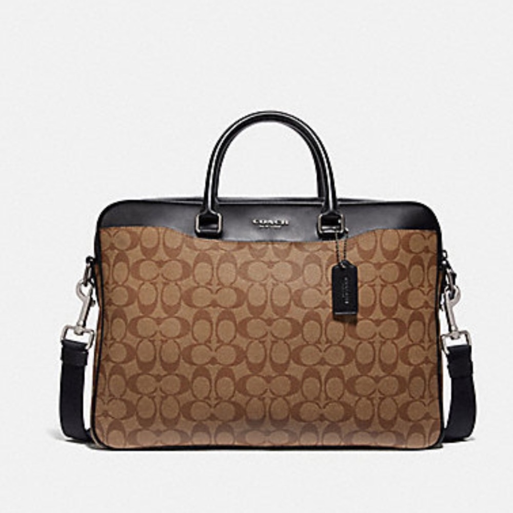 Coach-Beckett Slim Brief in signature canvas